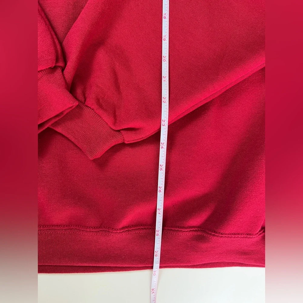 Red Crewneck Sweatshirt Vintage Jerzees 4XL Oversized Russell Corp 90s Sweater
